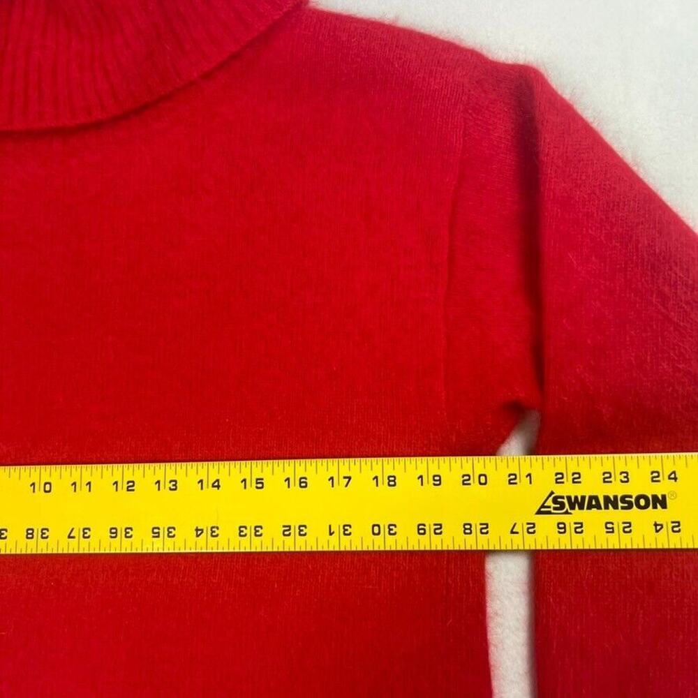 Rafaella Sweater Womens M Red 45% Angora 40% Lambswool Cowl Neck Pullover - Picture 5 of 8